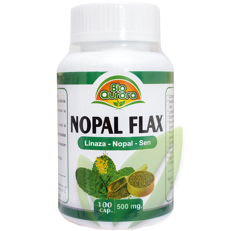 Nopal flax 500 mg | 100 cápsulas