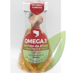 Omega-3 salmón de Alaska + vitamina E y CO Q-10 | 620 mg | 120 cápsulas blandas
