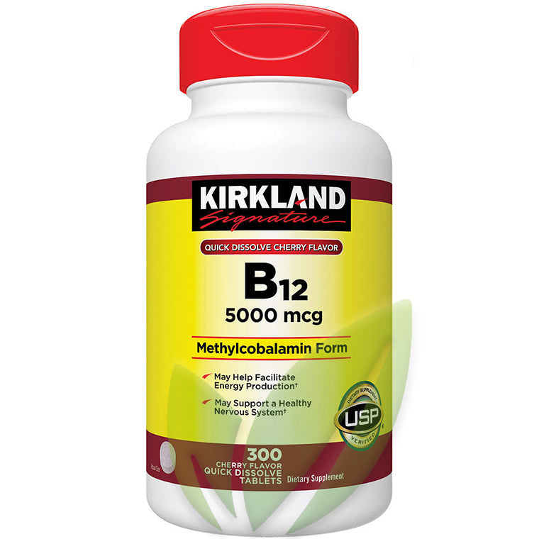 Vitamina B12 (Methylcobalamin) 5000 mcg | 300 tabletas sublinguales