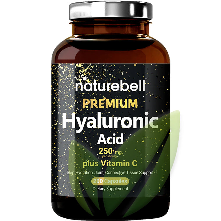Ácido hialurónico premium + vitamina C | 250 mg p/s | 200 cápsulas