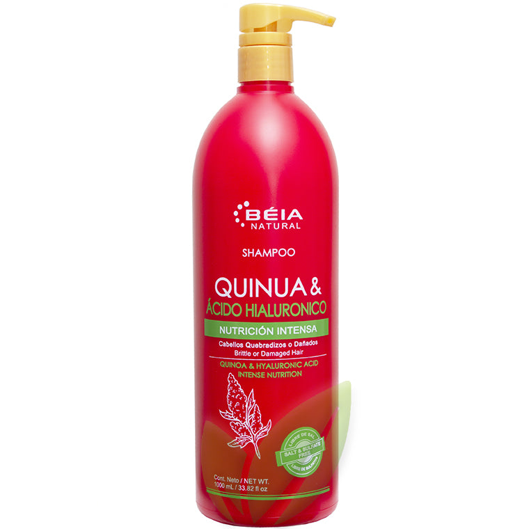 Shampoo quinua y ácido hialurónico sin sal ni sulfatos (cabellos quebradizos) | 1 L