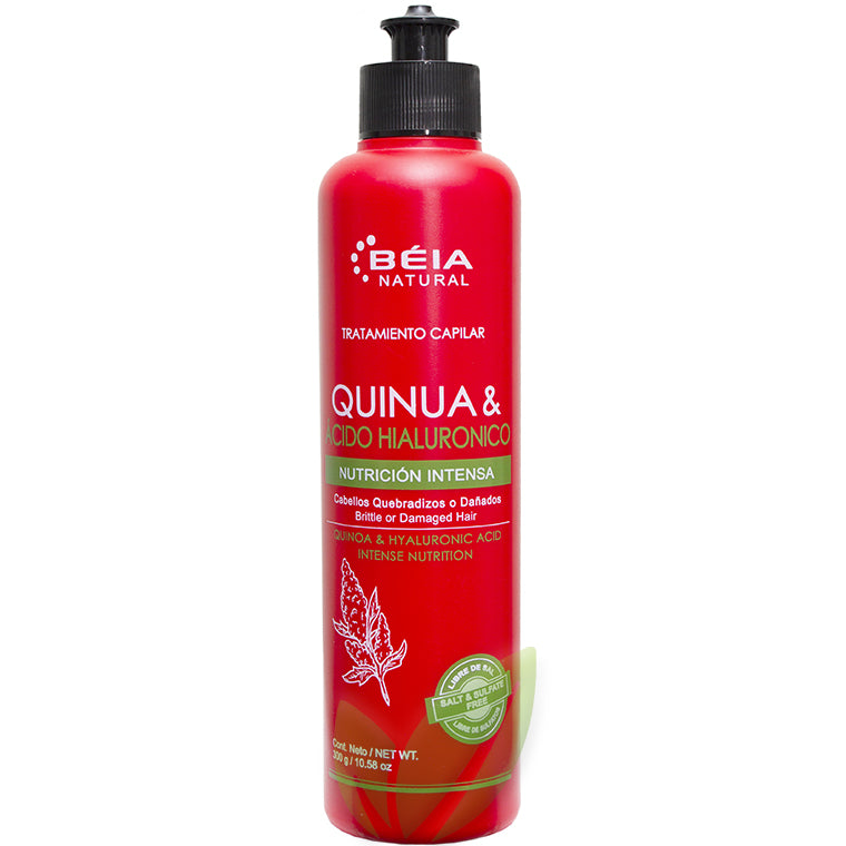 Tratamiento capilar quinua y ácido hialurónico sin sal ni sulfatos (cabellos quebradizos) | 300 ml