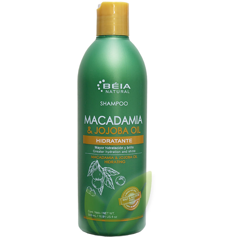 Shampoo macadamia y aceite de jojoba sin sal ni sulfatos (cabello seco) | 500 ml