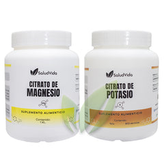 Pack Citrato de Magnesio en polvo 1 Kg + Citrato de potasio en polvo 1 Kg