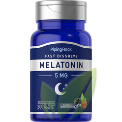 Melatonina 5 mg.  200 tabletas - pipingrock