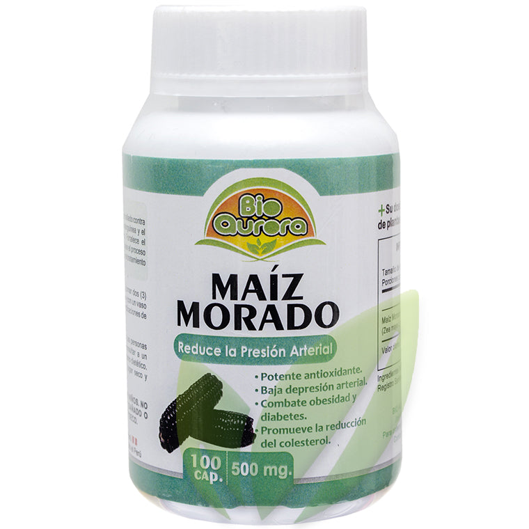 Maíz morado 500 mg. 100 cápsulas