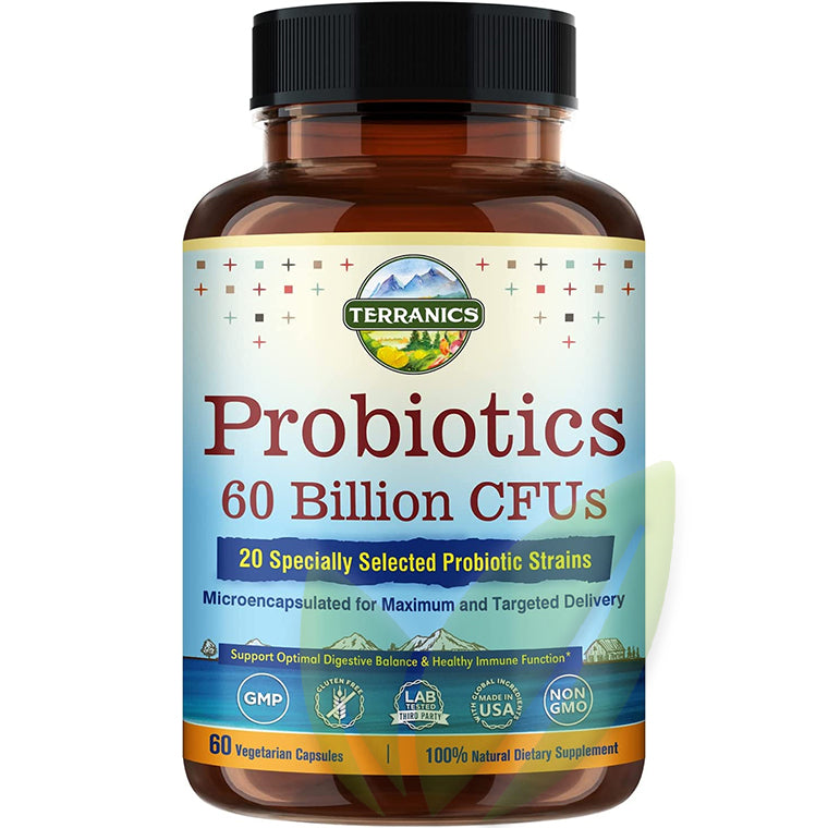 Prebióticos y probióticos 60 mil millones de UFC, 20 cepas | 60 cápsulas vegetales